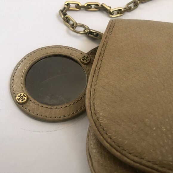 Tory Burch crossbody Handbag Yellow gold Leather ShoulderBag Clutch Purse